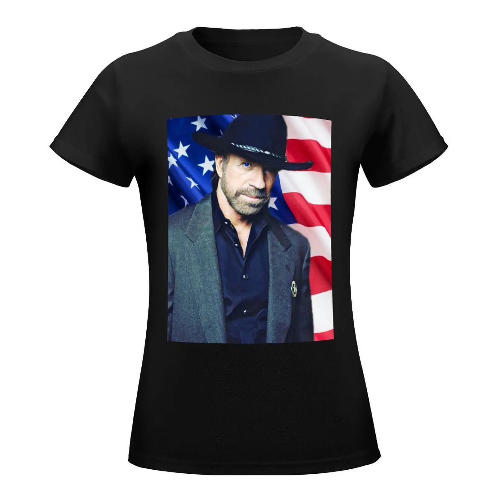 Chuck Norris-vestido feminino de manga curta, moda coreana, blusa de verão, roupas anime, plus size, clássico