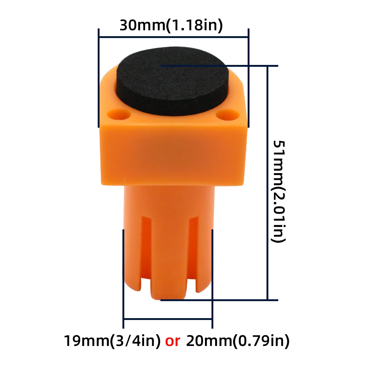 Workbench Brake Stop,19mm/20mm High Tensile Strength Workbench Stop Tenon Lightweight Flexible Anti Slip for DIY Projects