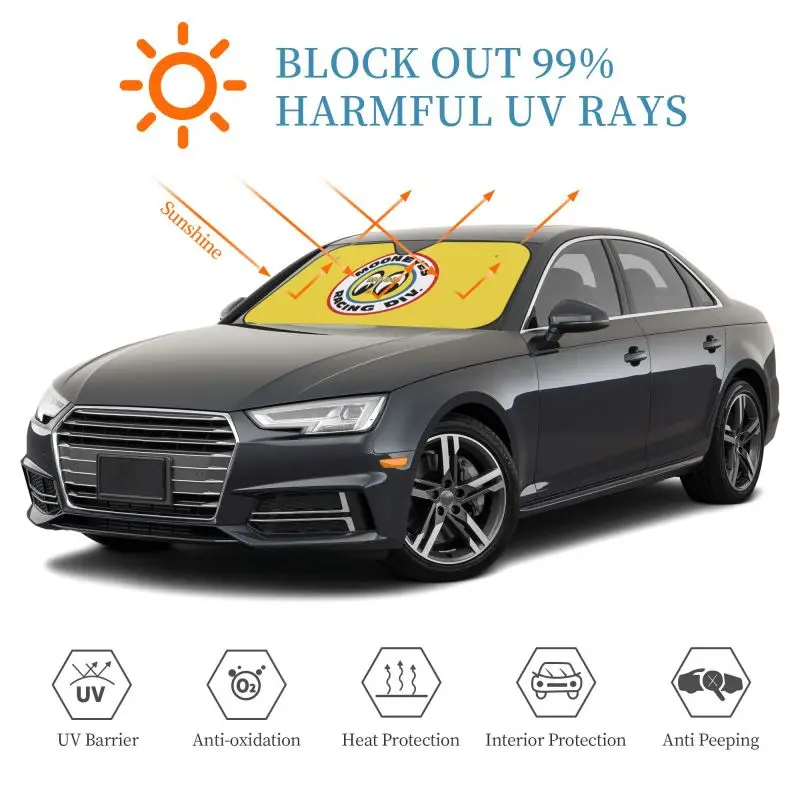 JDM Moon Eyess Motorcycle Racing Car Front Windshield Sun Shade for Car Truck SUV Blocks Uv Rays Sun Visor Protector Universel - view 5