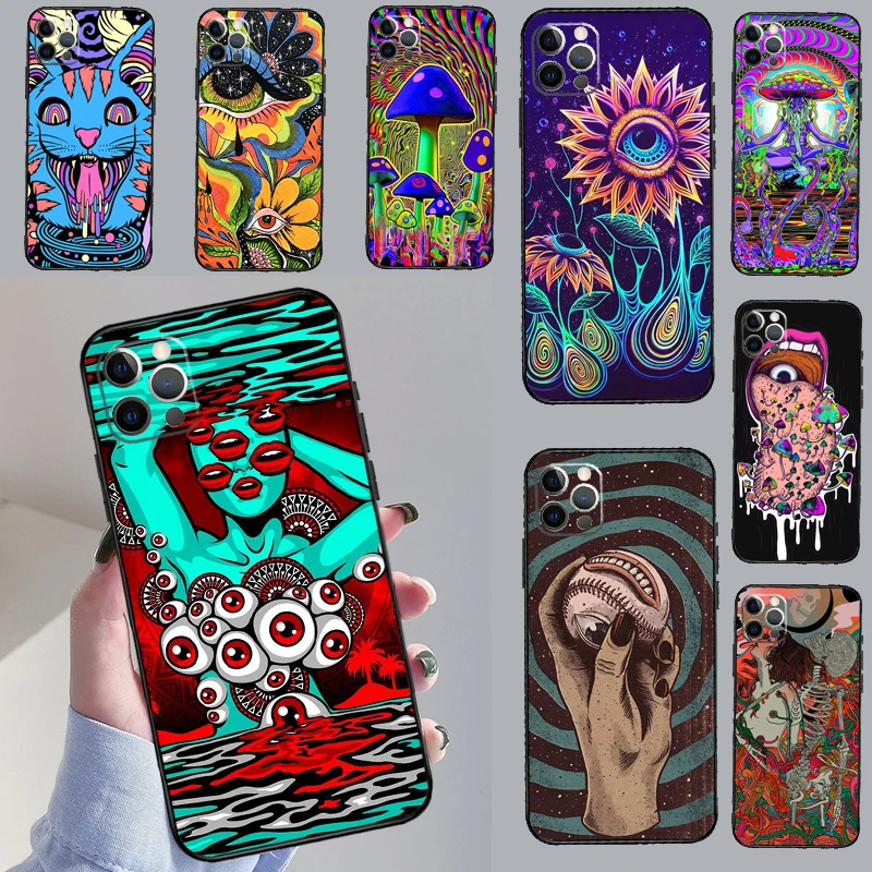 حافظة فنية تريبي مخدر ملونة لهاتف Xiaomi Redmi Note 13 Pro 10 11 12 14 11S 12S حافظة لهاتف Redmi 15C 12C 13C 14C 10C 15