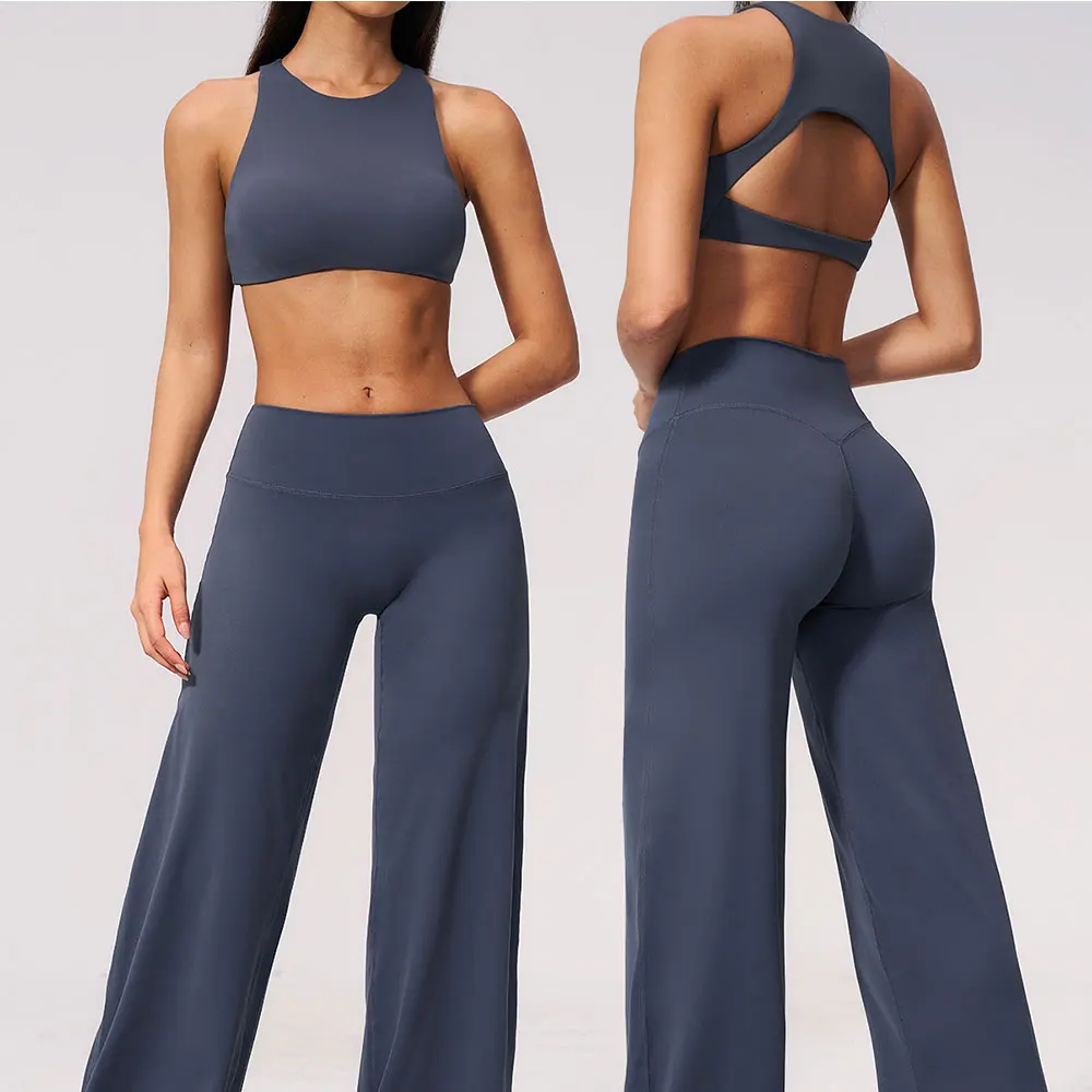 Sports Bra Women Set Fitness 2PCS  Tank Top Bra Shockproof Running Leggings Yoga Suit Beautiful Back Bra Clothing Gym Overalls