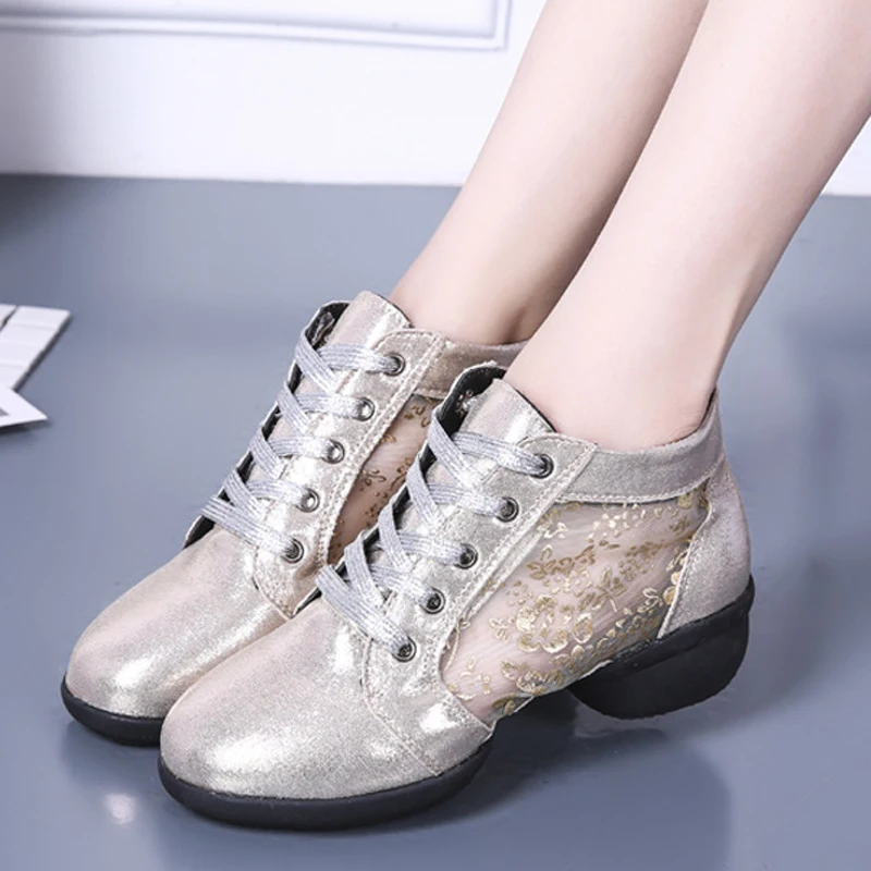 Scarpe da ballo da donna Suola morbida Scarpe da donna Breath Jazz Hip Hop Scarpe da ginnastica sportive Scarpe da ballo jazz moderne da donna