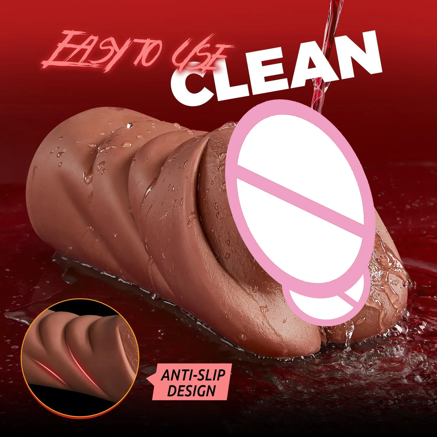 3D Flesh The Light Male Masturbation Artificial Vagina Ass mouth Silicone 3 In 1 Adult Sex Toy Sex Doll For Man Pocket Pussy Ass view 2
