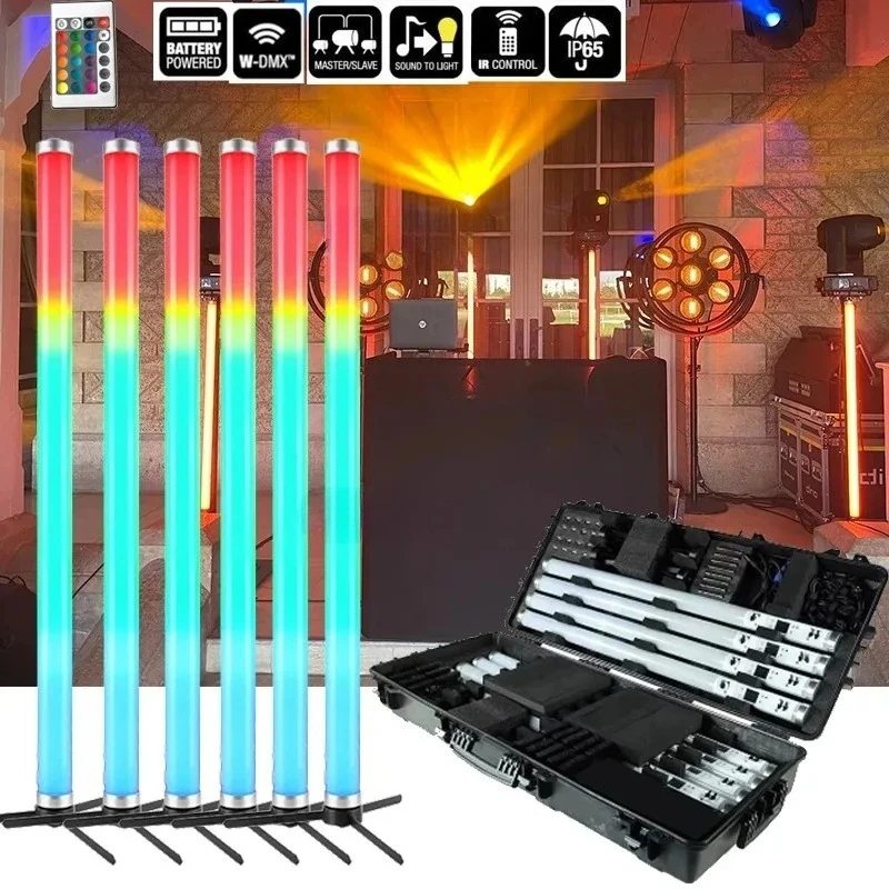 Wireless LED Battery Tube Light RGBW IP65 Pixel Tube FP1 IR Remote Wireless DMX for DJ Stage Club Event Wedding Light Filming