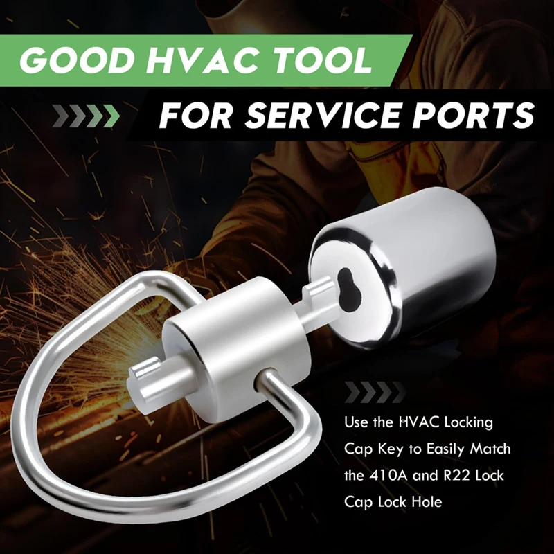 2-Pack HVAC Multi-Key Tool For HVAC 410A And R22 Refrigerant, For HVAC Installation And Removal, Refrigerator Lock Key