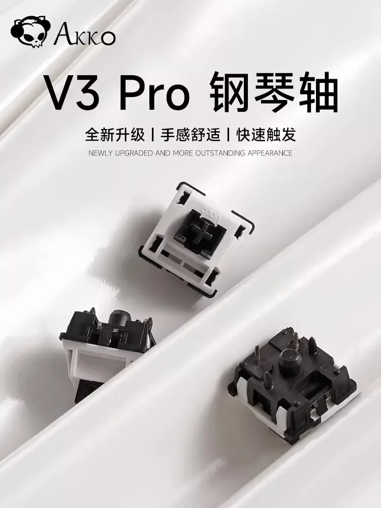 Akko V3 Pro Cream Blue Switch 5 Pin 45gf Tactile Switch With Dustproof Stem Compatible with MX Mechanical Keyboard Accessories
