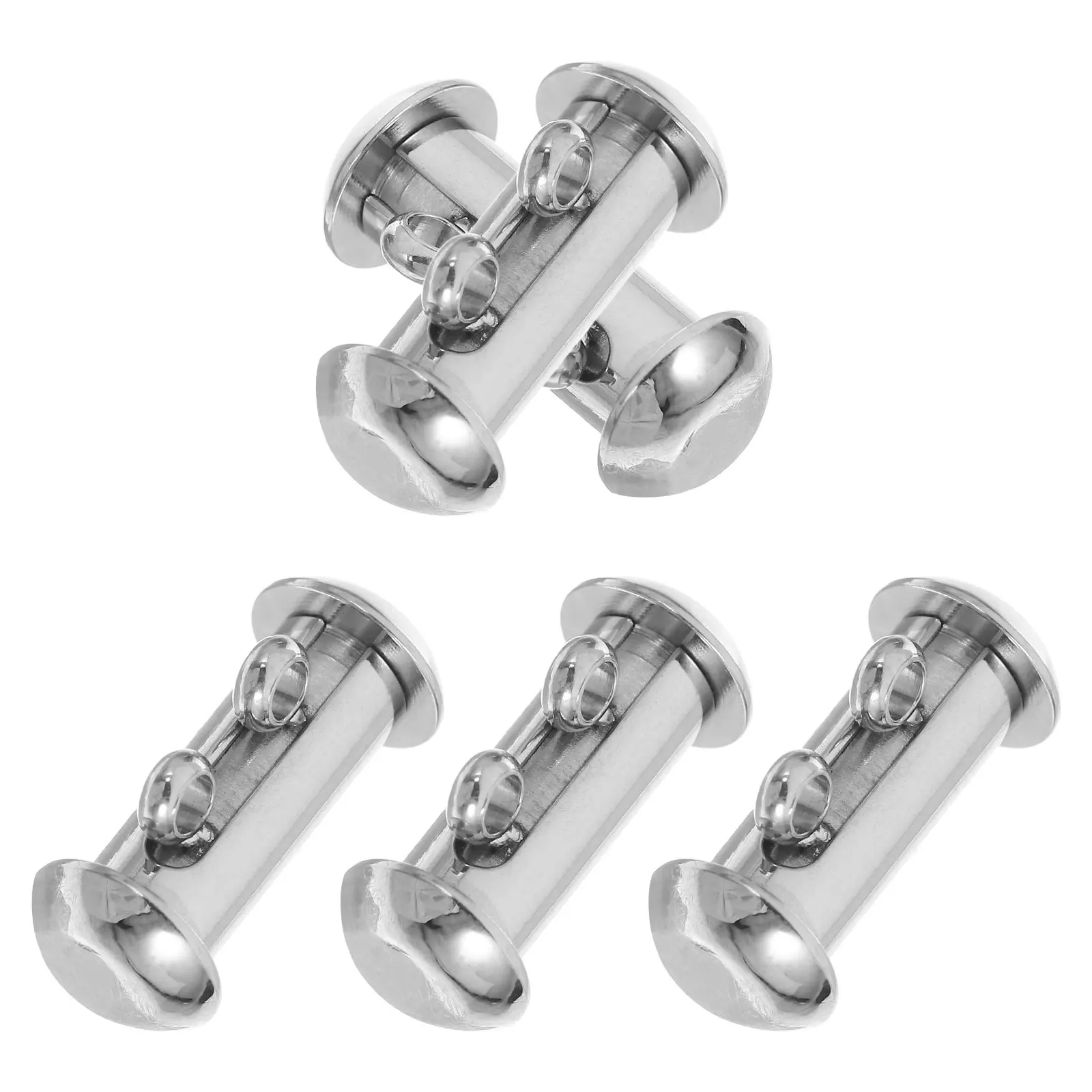 

5 шт. двойных застежек из нержавеющей стали для многослойных ожерелий и браслетов, коннекторы для самостоятельного изготовления ювелирных изделий