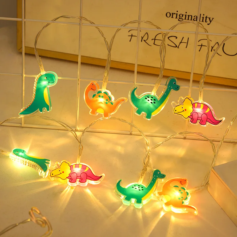 Dinosaurier-Lichterkette für Kinderzimmer, Acryl-Lichter für den Innenbereich, Party-Dekoration, Jungenzimmer-Licht, Weihnachtsdekoration 601 – Detail 9