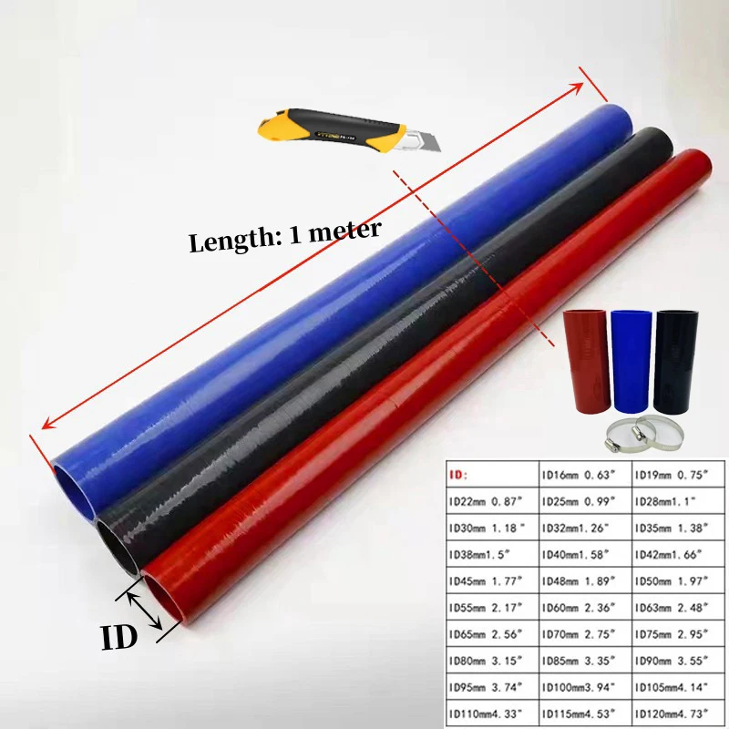 Universal Straight Car Silicone Hose Intercooler Coolant Tube Turbocharger Connector Tube Automobile Intake Pipes Radiator Pipes