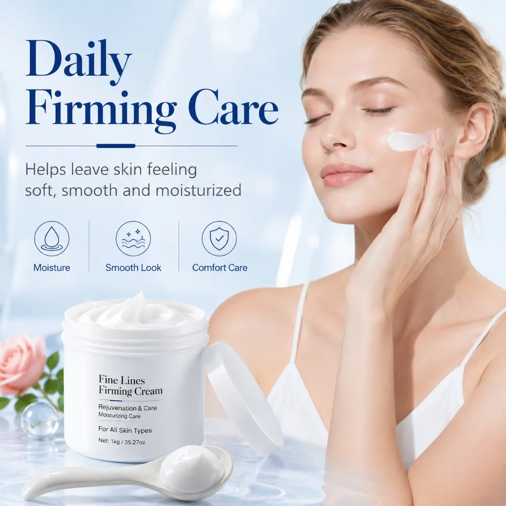 1000g Firming Facial Cream Large Capacity Moisturizer for Fine Line Care Hydrating Smoothing Salon Skin Care Salon Size