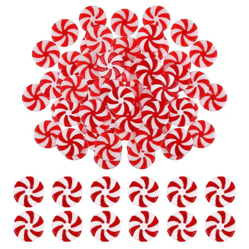 50Pcs Christmas Candy Cane Decorations Premium Peppermint Ornaments for Christmas Tree Festive Holiday Party for Friends