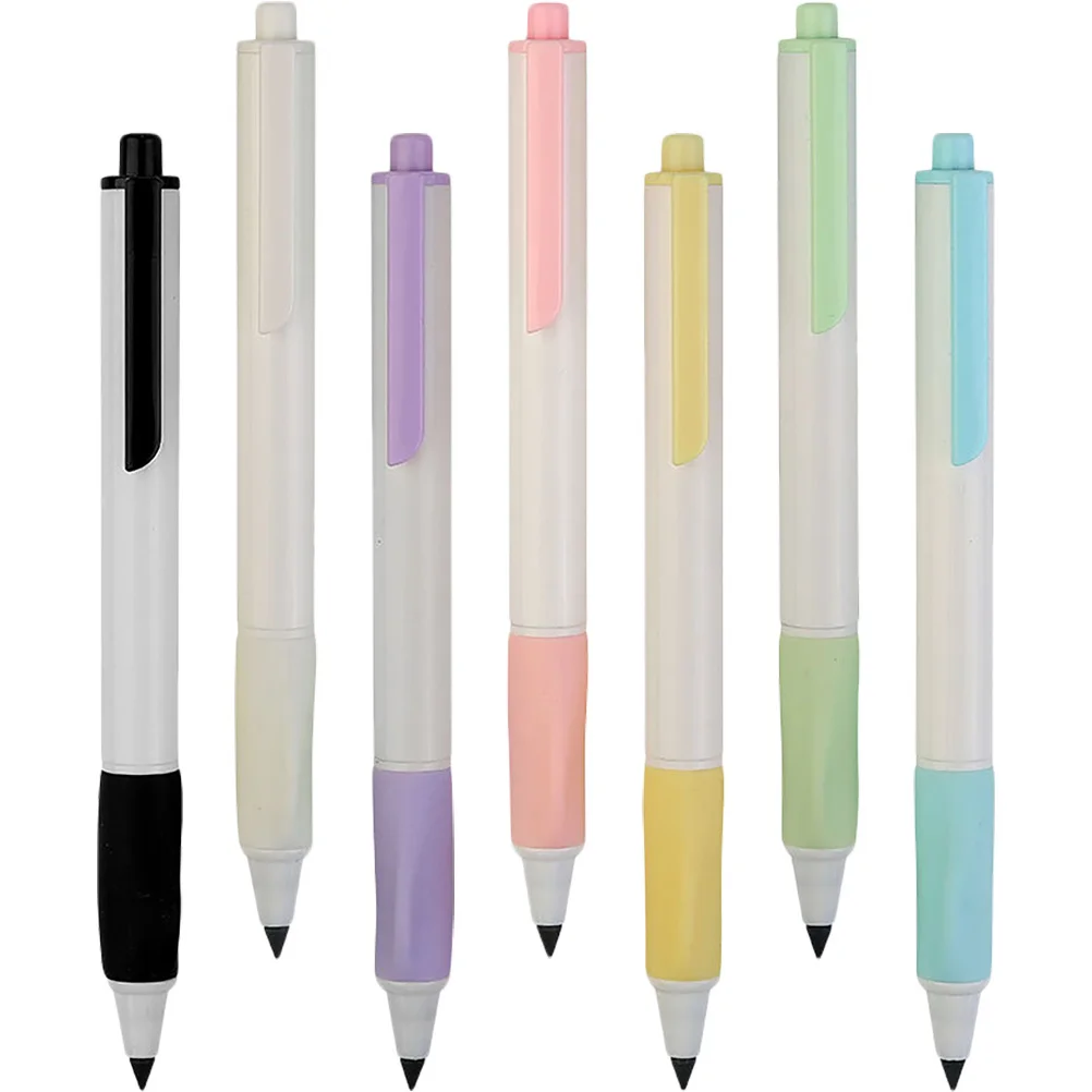 

7pcs Automatic Pencils Inkless Portable Everlasting Pencil For Students Artists School Office Stationery Supplies Drawing