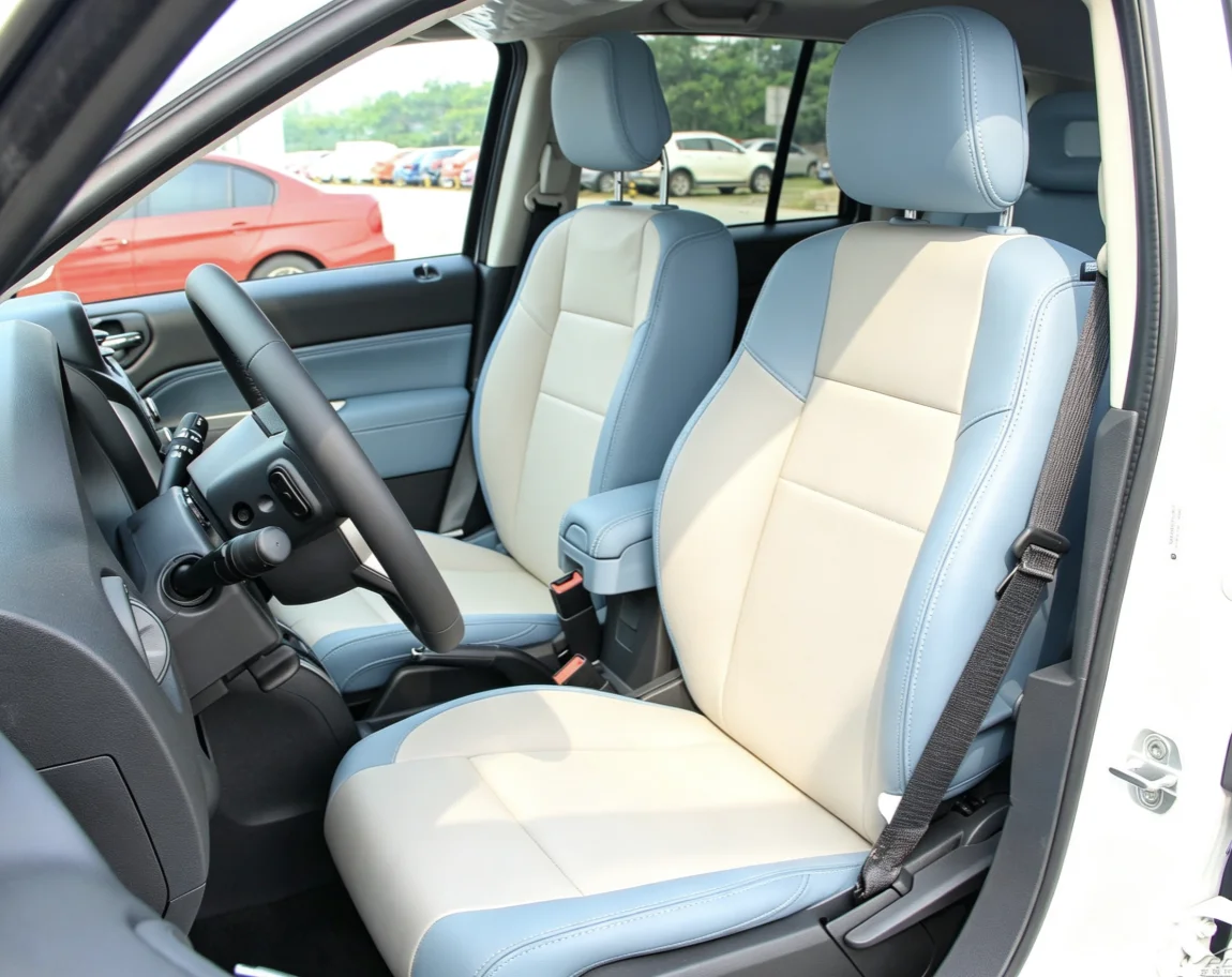 Für Jeep Compass 2011~2014 Maßgefertigte Autositzbezüge Luxuriöses Nappaleder 100% Passgenau Innenausstattung 360 ° Vollständige Abdeckung – Detail 6