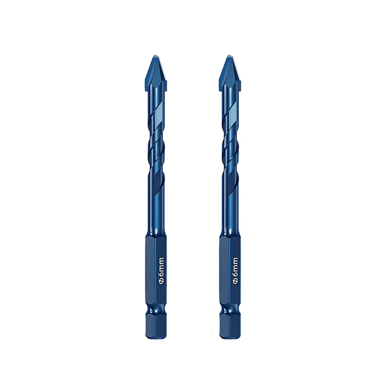 10 szt. Wiertła mimośrodowego o wysokiej twardości 6Mm płytka szklana ceramiczne wiertło trójkątne z płytą skalną