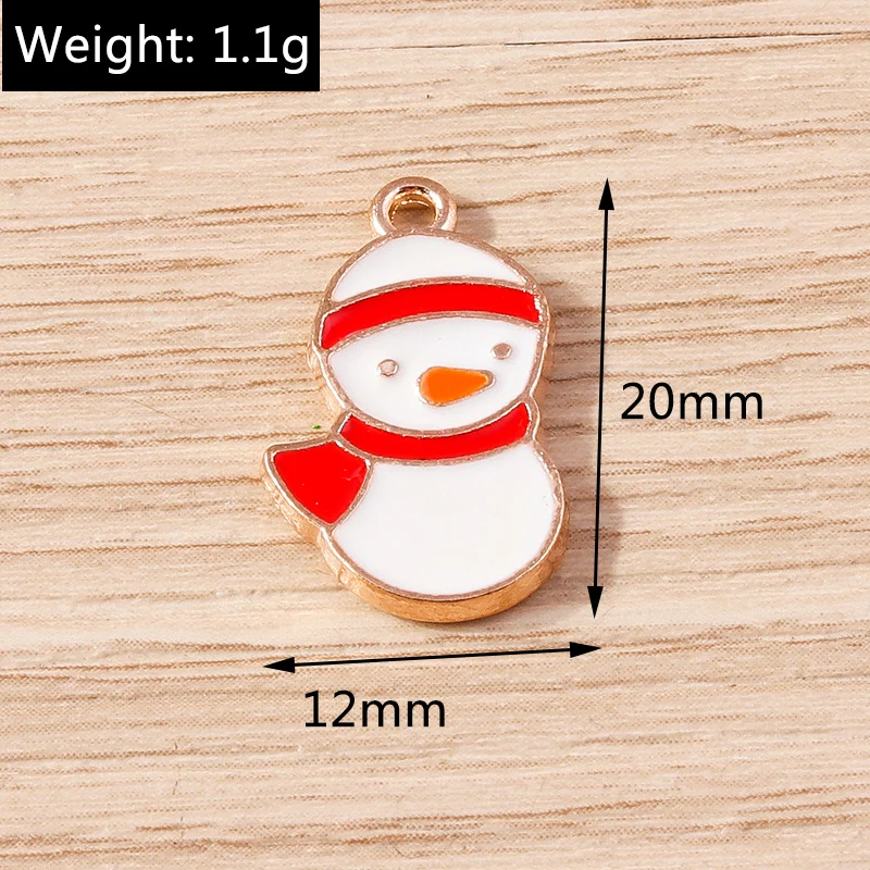 Tusember 20 Stück 11*17mm Niedliche Weihnachtsanhänger Lebkuchenmann-Anhänger für Schmuckherstellung Ohrringe Halsketten Zubehör – Detail 3