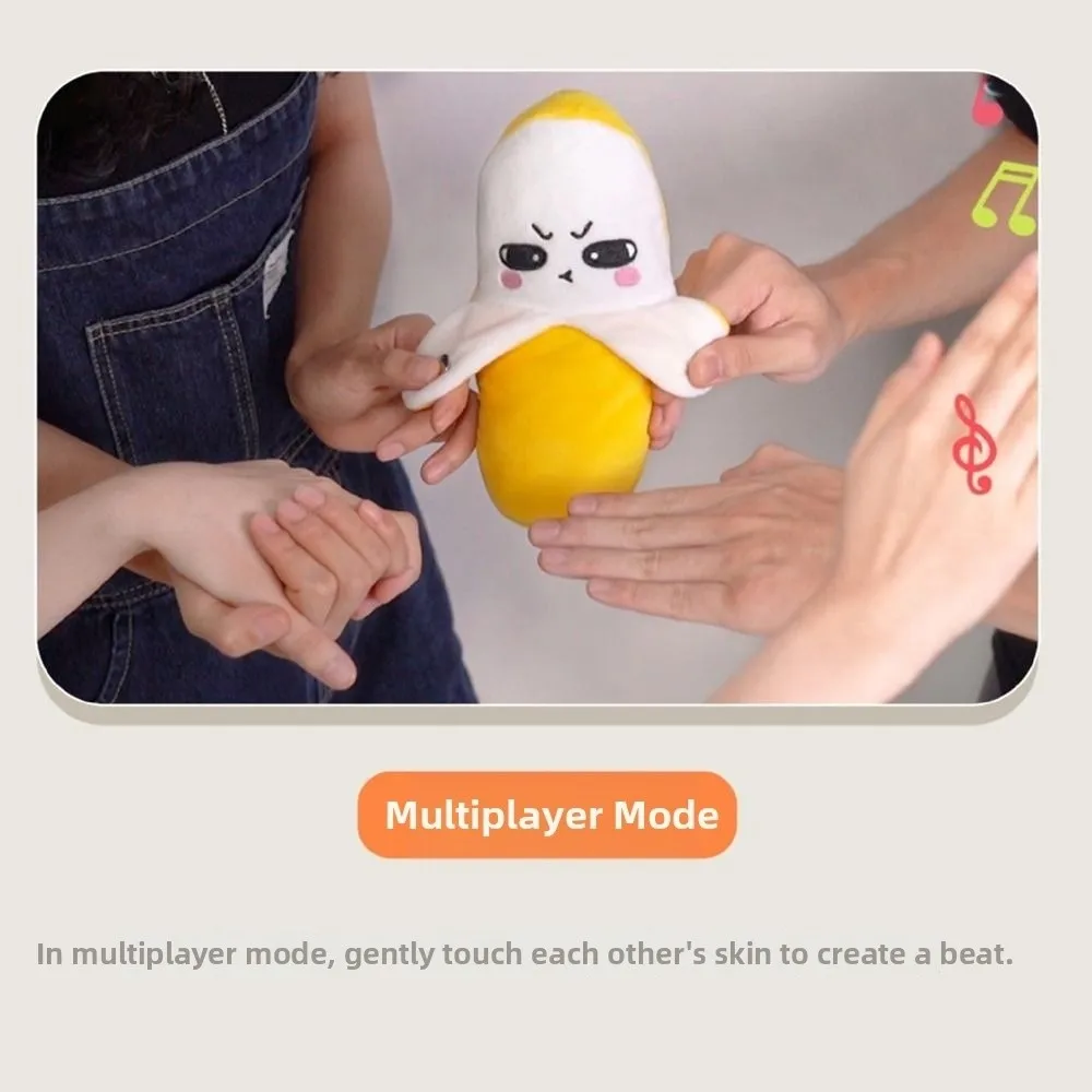 Giocattolo Sensoriale Creativo a Forma di Frutta, Metronomo a Induzione, Simpatico Peluche a Forma di Banana, Bambola Morbida, Giocattolo Educativo per la Percezione Musicale