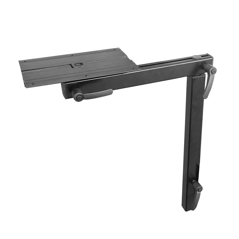 Deren – accessoires de caravane, facile à installer, pied de Table amovible noir pour camping-car, alliage d'aluminium, hauteur réglable, rotation à 360 degrés