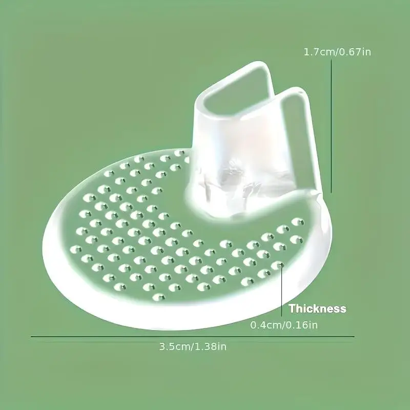 2pcs Transparent Anti-Wear Half Pads for Flip-Flops – Silicone Dots, Non-Slip Toe Protectors Sandals
