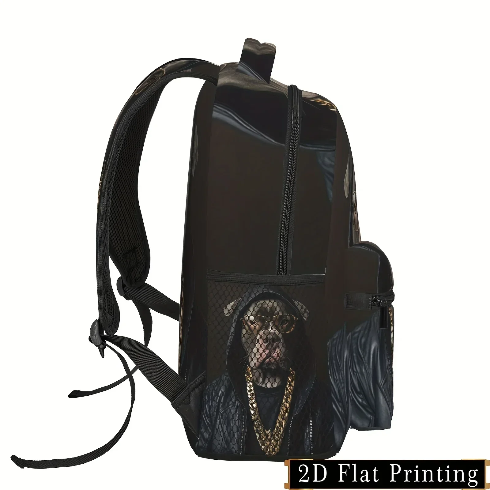 Custom Custom Men's & Boys' French Bulldog Backpack With Padded Shoulder & Waist Straps - Large Capacity School Backpack, Laptop