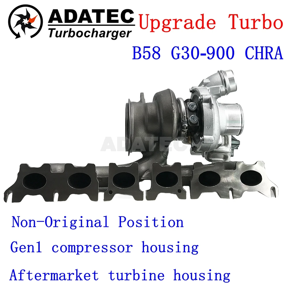 B58 Upgrade turbo Inlet Soft Connection G30‑900 CHRA Original Non-Original Gen1 compressor housing aftermarket turbine housing
