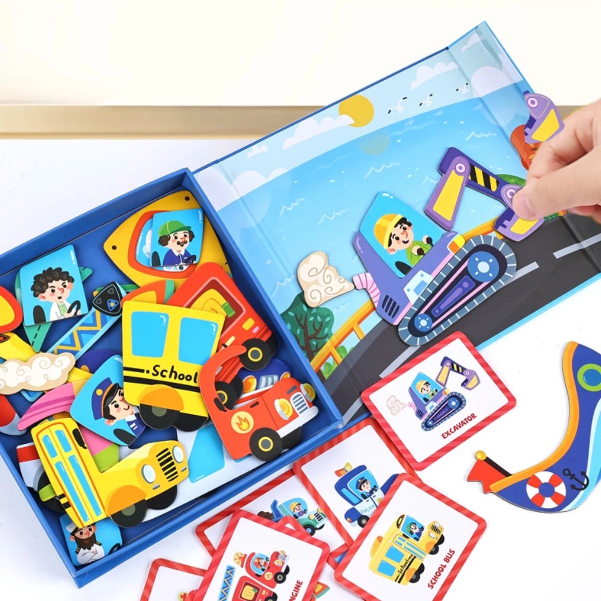 ألعاب تعليمية للأطفال بتصميم مغناطيسي DIY، لعبة ألغاز تلبيس مغناطيسية. الألعاب التفاعلية بين الوالدين والطفل. #2