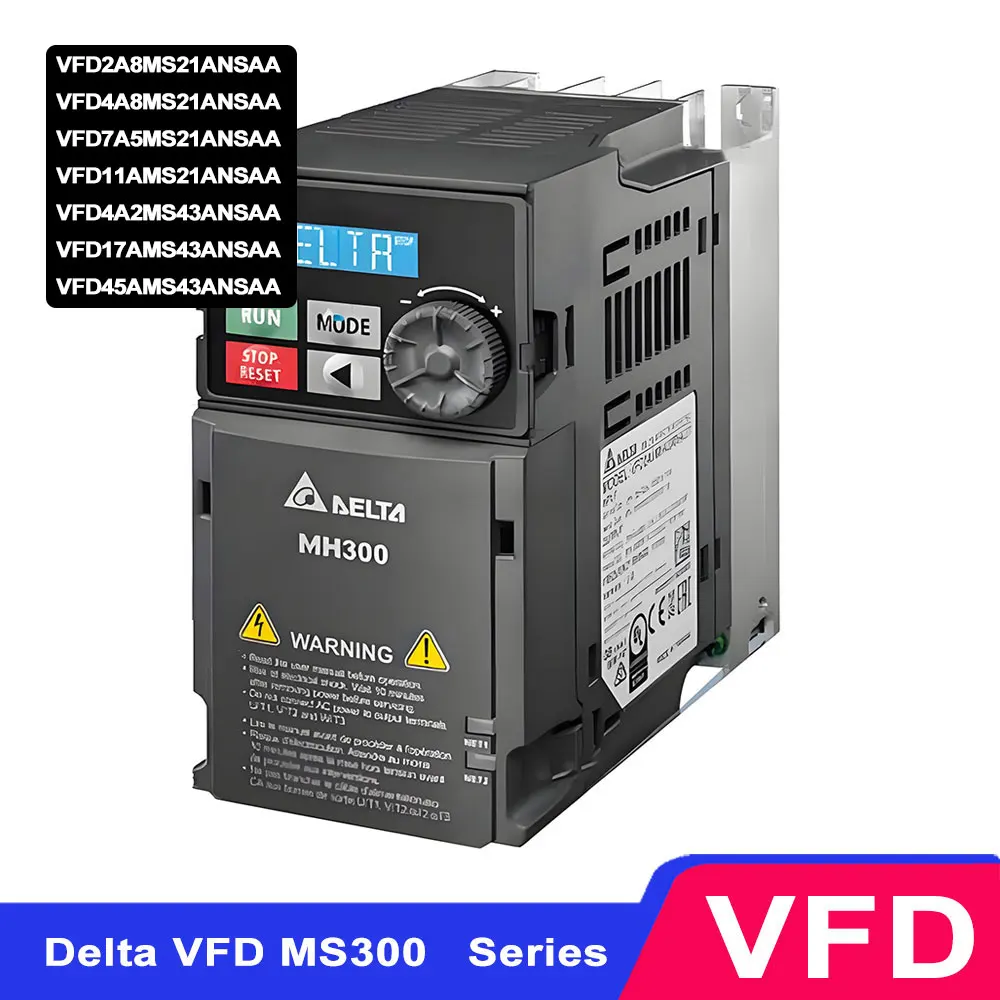 Delta VFD Inverters VFD2A8MS21ANSAA VFD4A8MS21ANSAA VFD7A5MS21ANSAA VFD5A5MS43ANSAA VFD17AMS43ANSAA