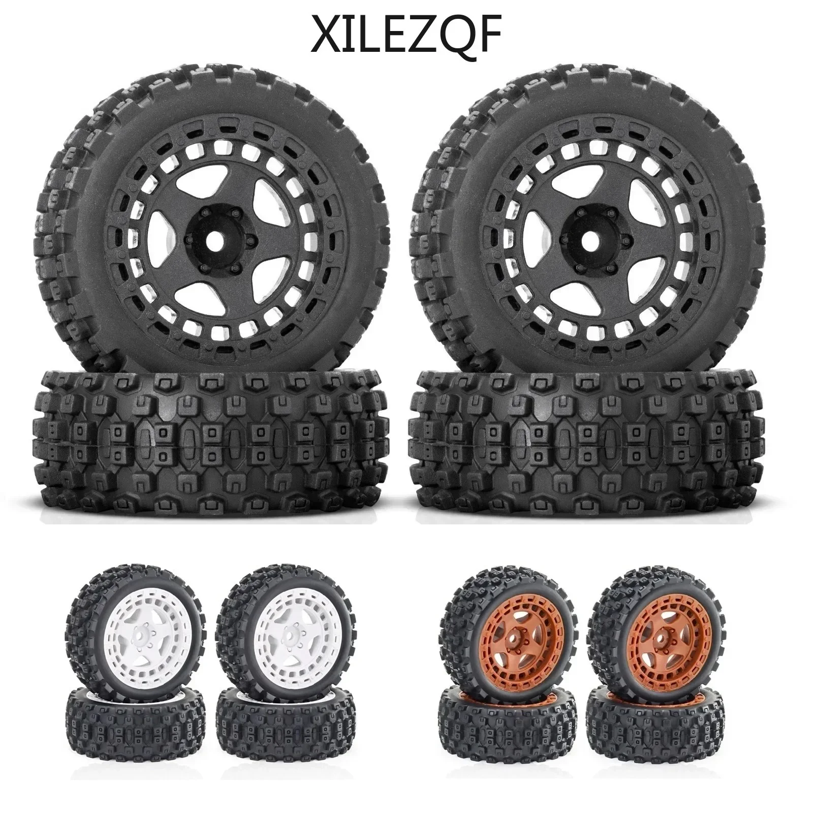 

4pcs 69mm Plastic Wheel Rim Rubber Tire Universal For 1/18 2S TYPHON GROM Rally On-Road Racing TAMIYA TT02 XV01 HSP 94123 HPI KY