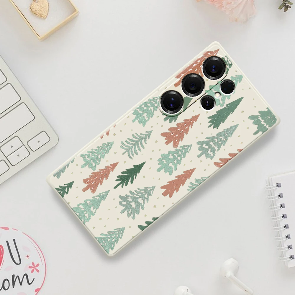 Custodia per telefono albero di Natale a tema foresta per Samsung Galaxy A56 A32 A23 A22 5G A32 A23 4G A55 A54 A53 A52 A51 A35 Cover morbida