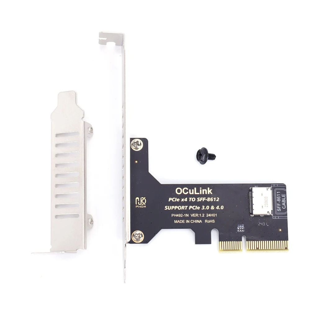 PCI-Express4.0 16x PCIE Detachable To 1/4 Oculink Split Bifurcation Card PCI Express GEN4 64Gb Split Expansion Card