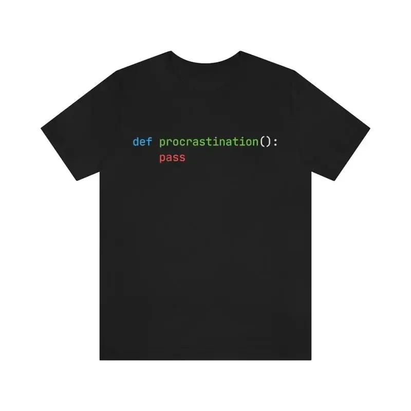 Python Define Procrastination Coding Humor T Shirt