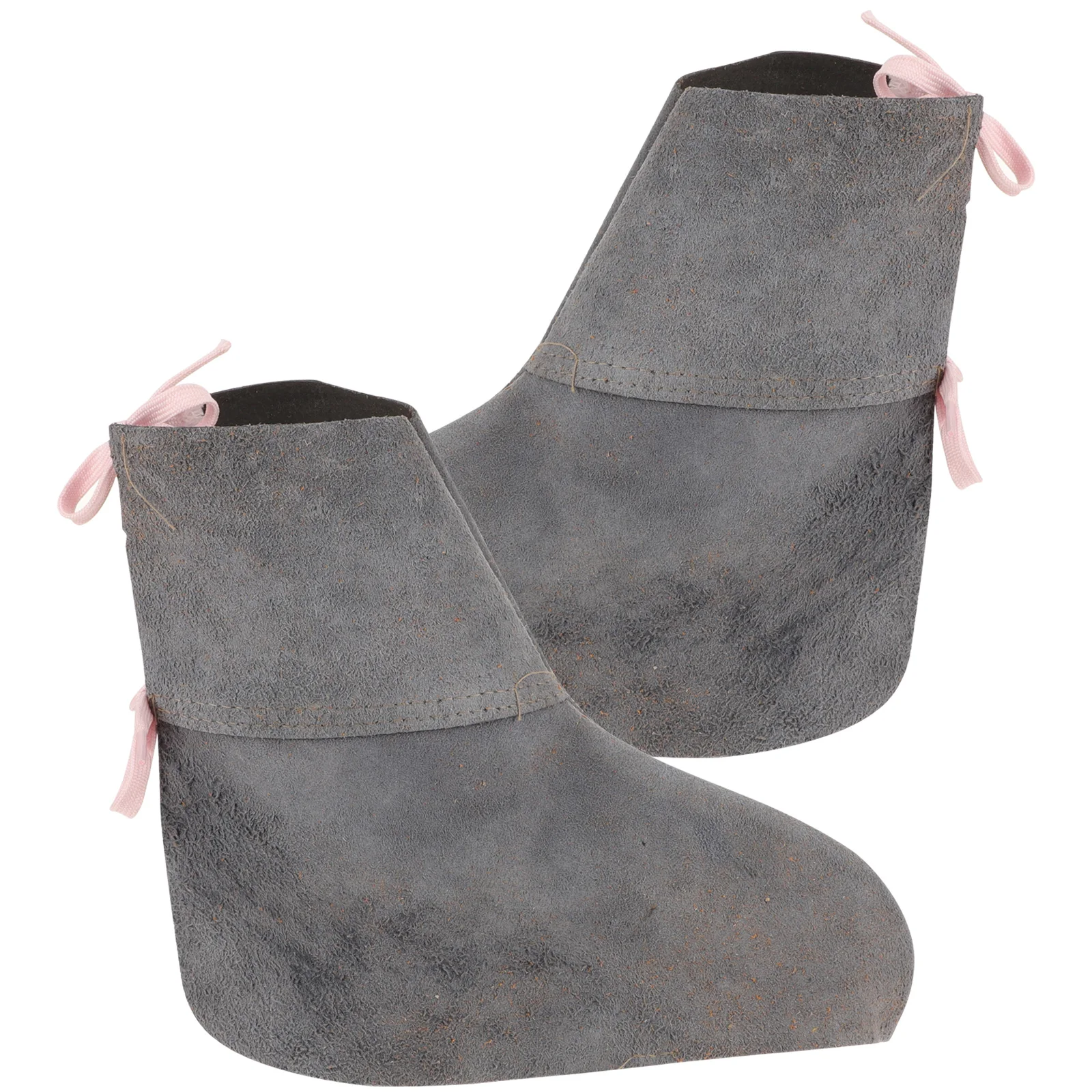 1 زوج لحام أغطية الحذاء جلد البقر عدم الانزلاق الحرارة العازلة شرارة مقاومة تنفس خفيفة الوزن لحام التمهيد حامي للرجال #5