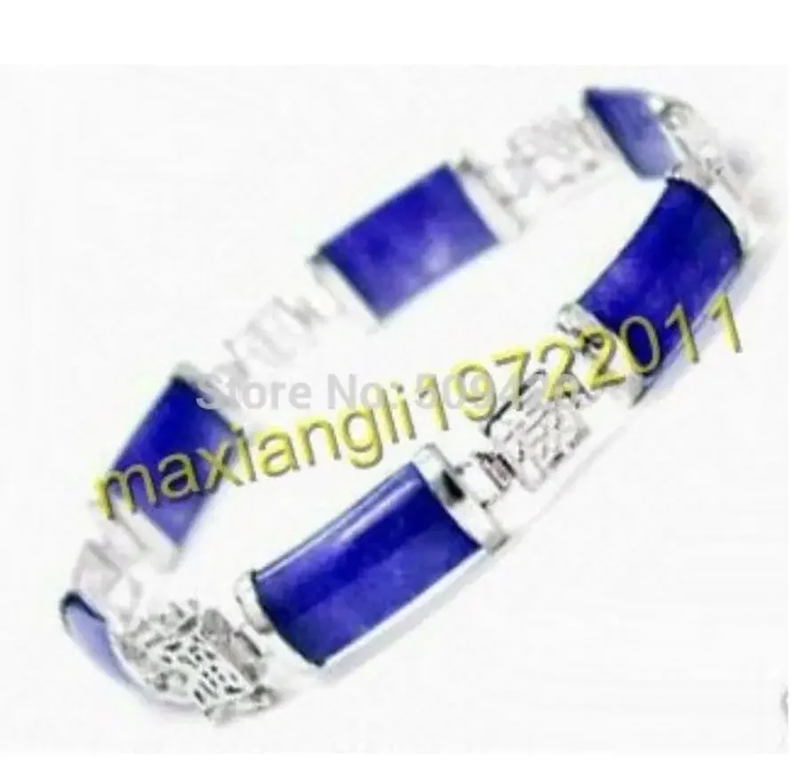 

Beautiful Blue JADE Link Clasp Bracelet