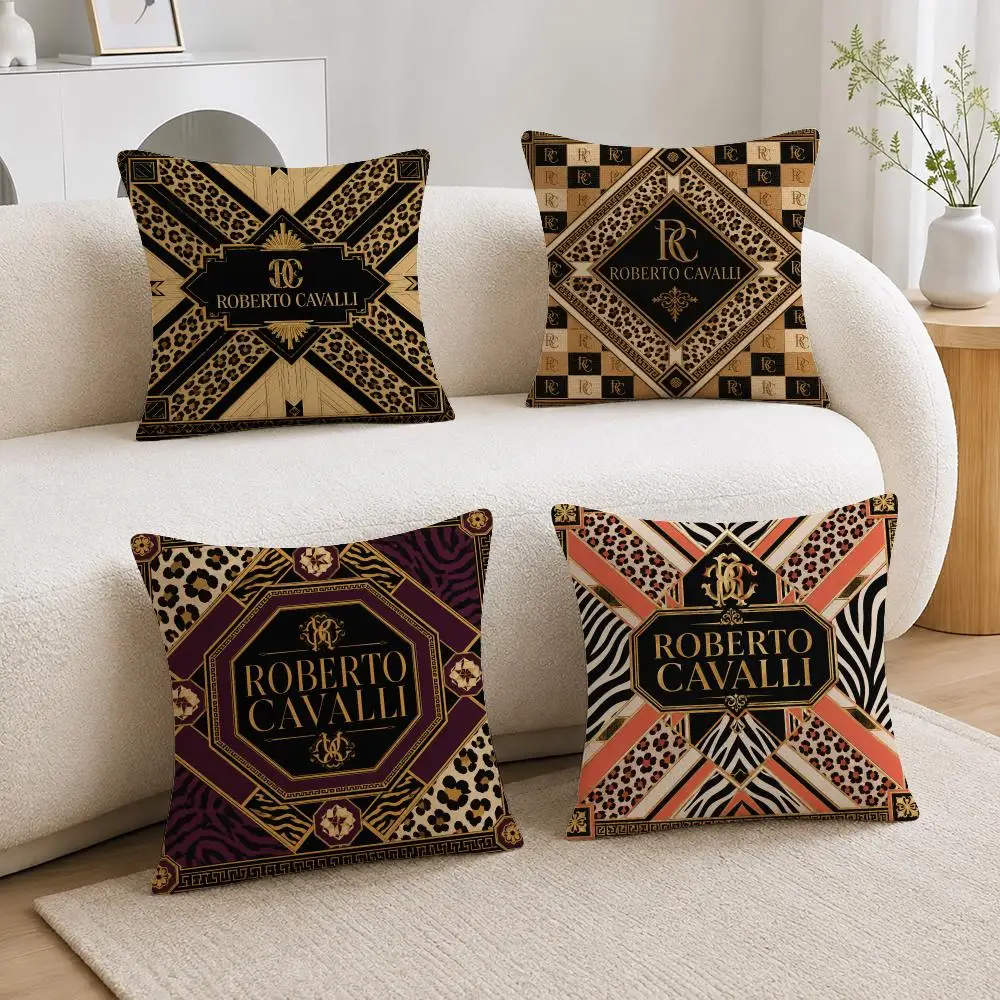 Fashion Brand Roberto Cavalli Cushion Cover Soft Plush Cushion Covers Fluffy Throw Pillow Cases for Sofa Bedroom Home Decor
