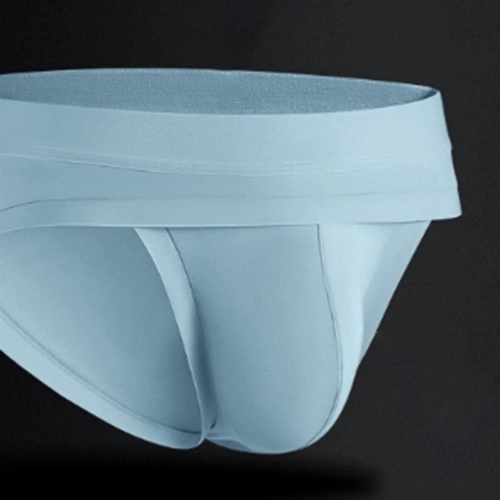 Casual New Fashion Solid Color Men Bulge Pouch Middle Waist Hip Lifting Briefs Breathable Soft Male Underwear