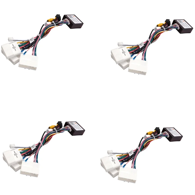 

4X Car Android Stereo 16PIN Power Wiring Harness Cable Adapter With Canbus Box For Renault Dacia Duster /Arkana /XM3