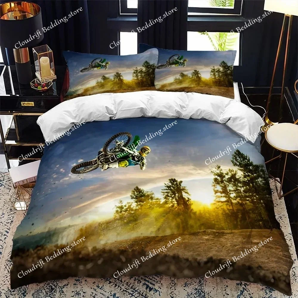 

Motorcycle Rider Bedding Set Boys Girls Twin Queen Size Duvet Cover Pillowcase Bed Boys Adult Fashion Home Textileextile026