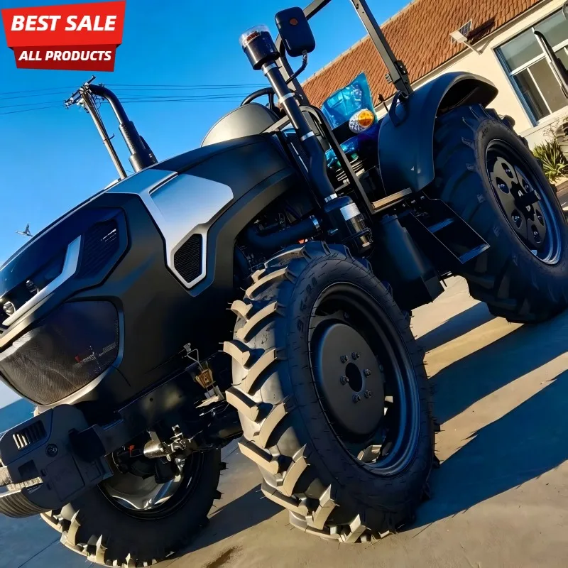 50HP 4×4 Compact Mini Tractor, 4WD Multifunctional Agricultural Farm Machinery
