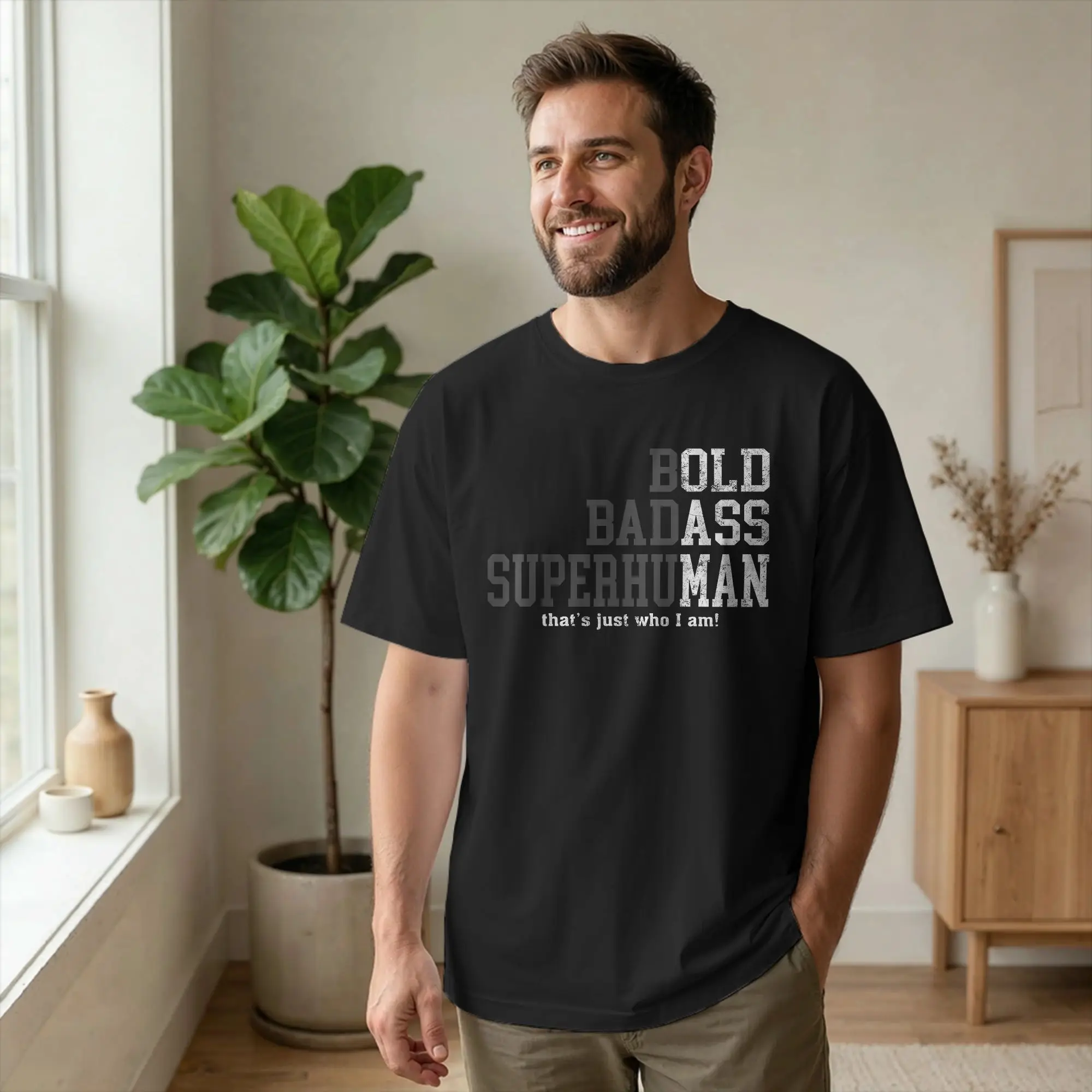 Camiseta divertida con estampado de hombre y frase para el Día del Padre, camiseta fresca de algodón para hombre, camiseta con cuello redondo para marido, camisetas de manga corta, Idea de regalo