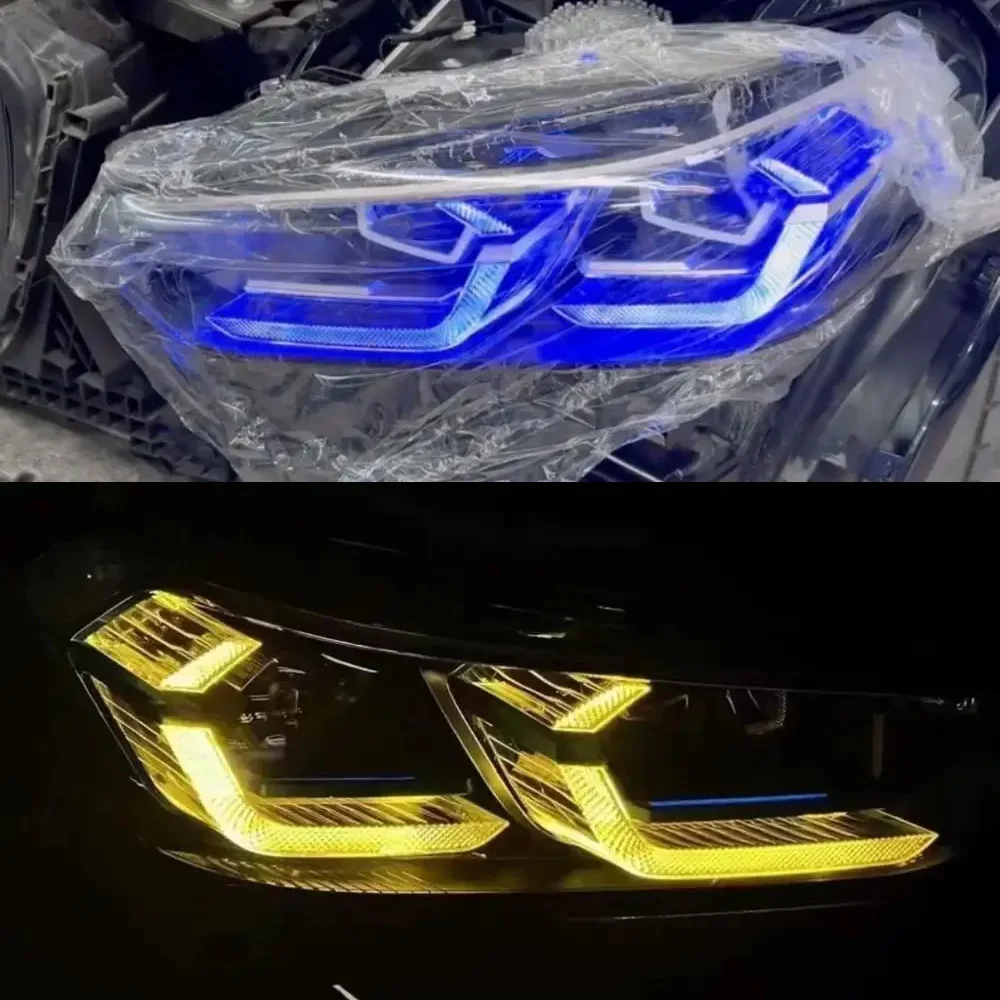 For 2022-2024 BMW X3 X3M F97 G01 X4 X4M G02 Daylight Refit Red Blue Yellow Angel Eyes DRL Superbright Daytime Running Light