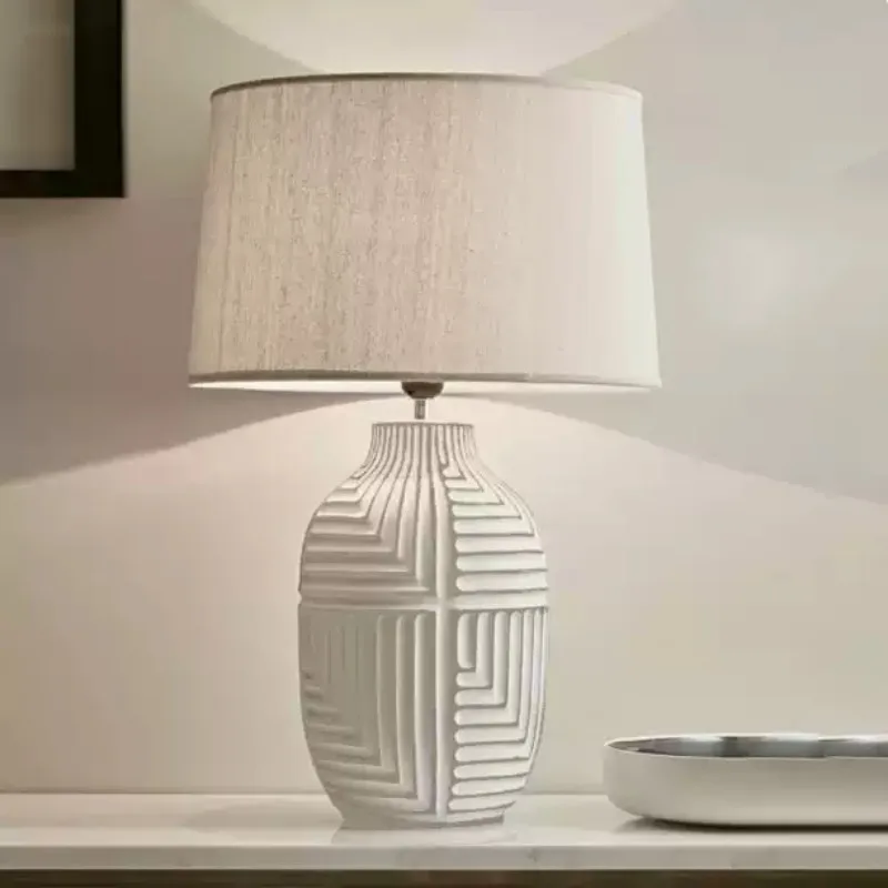 Everbright Store Country Vintage Ceramic B & B Wabi Wind Living Room Hotel Study Bedroom Decoration Bedside Lamp