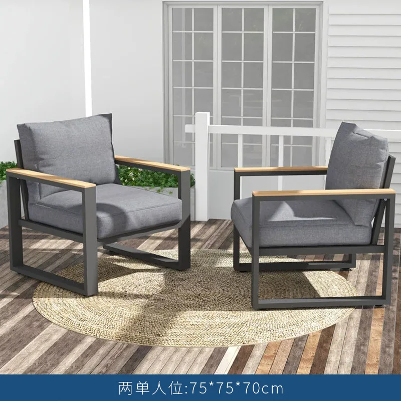 Outdoor villa garden terrace sofa courtyard waterproof sunscreen sofa chair furniture leisure hotel bed and breakfast sofa