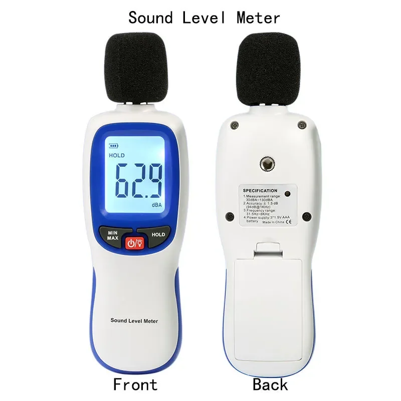 Portable Sound Level Meter Professional Noise Monitor for Home Office Industrial Use Digital Decibel Detector Mini Handheld