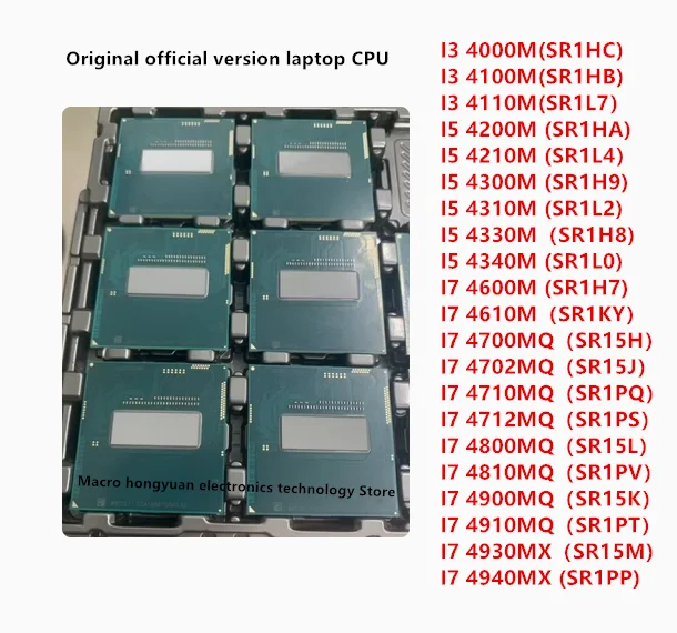 Processeur CPU - Intel Core i7-4800MQ 2.70 GHz - SR15L