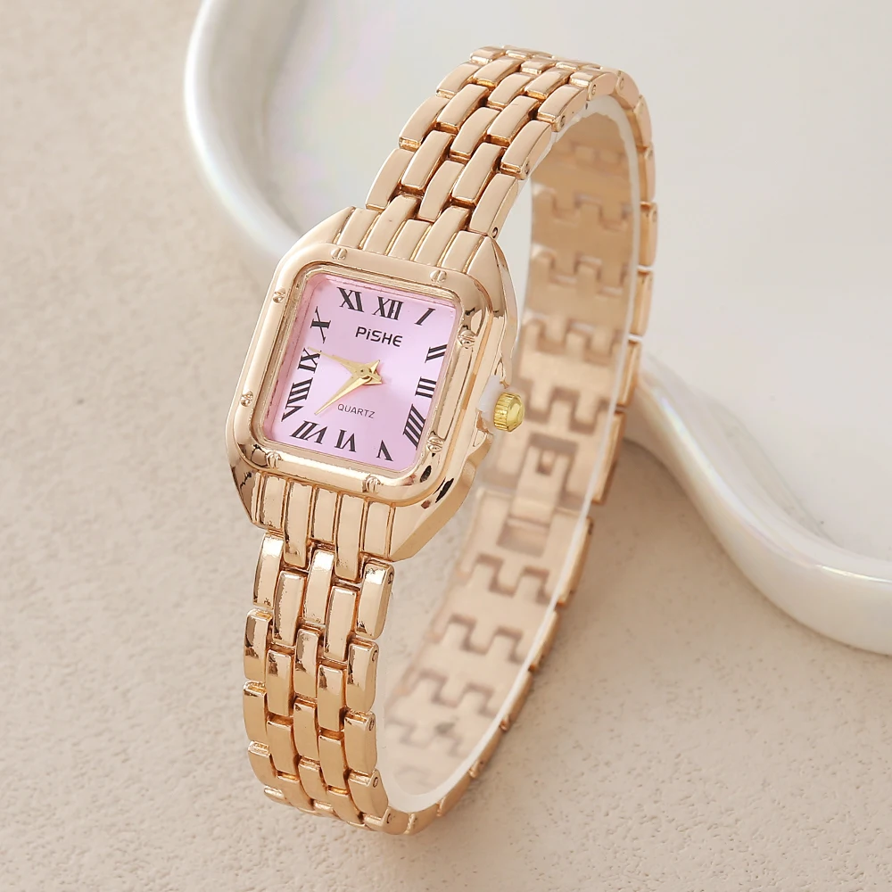 

Новые модные роскошные часы для женщин, квадратные повседневные кварцевые часы, женские наручные часы с браслетом из нержавеющей стали для подарков, Reloj Mujer