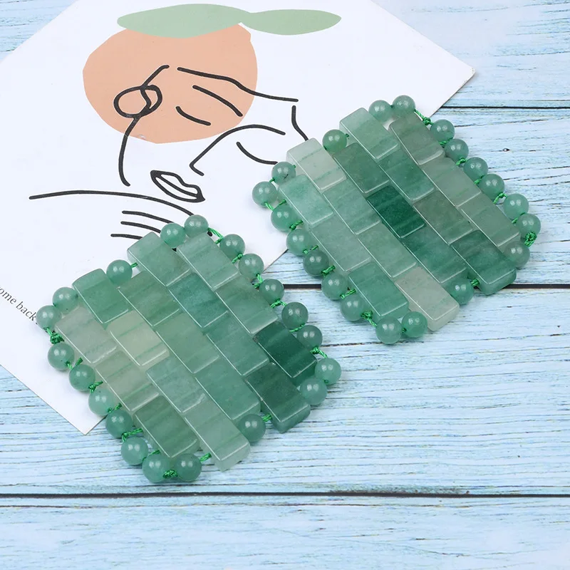 100%Natural Real Jade Sleeping Mask Jade Mini Eye Mask Cold Hot Compress Eye Mask Facial Stone Mask Eliminate Wrinkles Puffiness