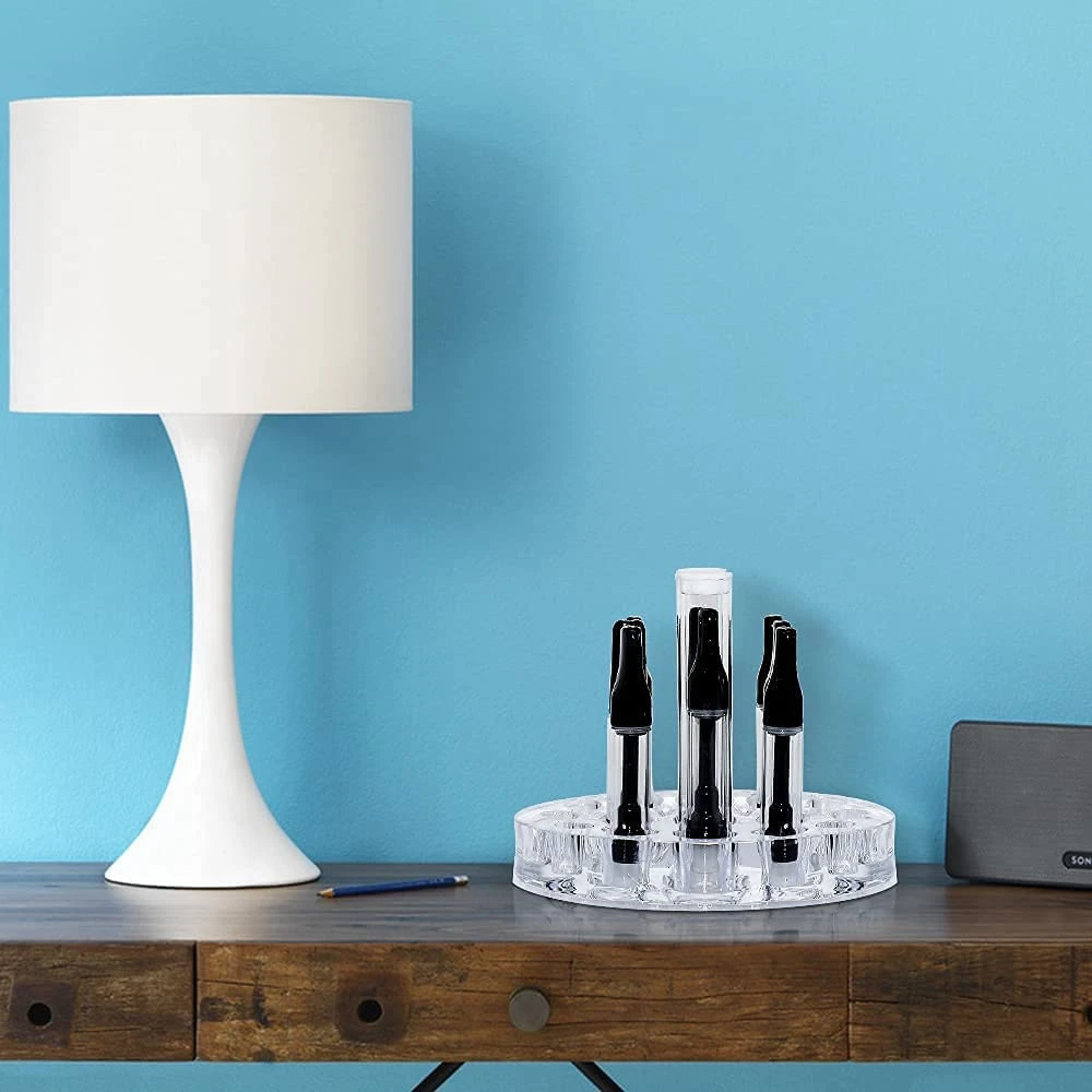 ที่ใส่ตลับหมึกที่ตั้งตัวจัดระเบียบตั้งโต๊ะพลาสติกหนา/ชั้นวาง510ทนทานแท่นตกแต่งสำหรับถัง