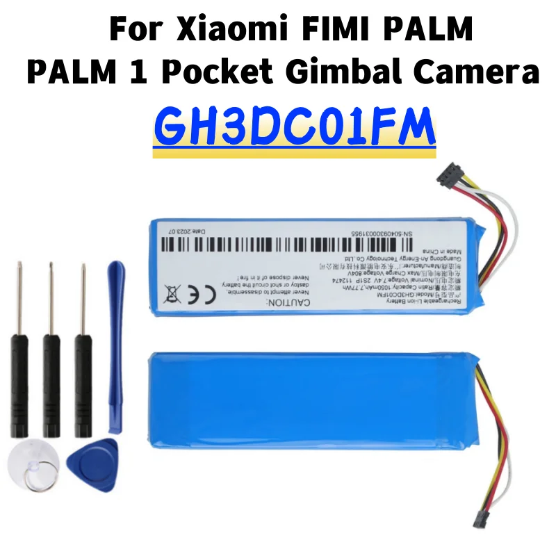 GH3DC01FM Новый аккумулятор 7,4 В 1050 мАч GH3DC01FM для Xiaomi FIMI PALM, PALM 1, карманная камера с подвесом, бесплатные инструменты