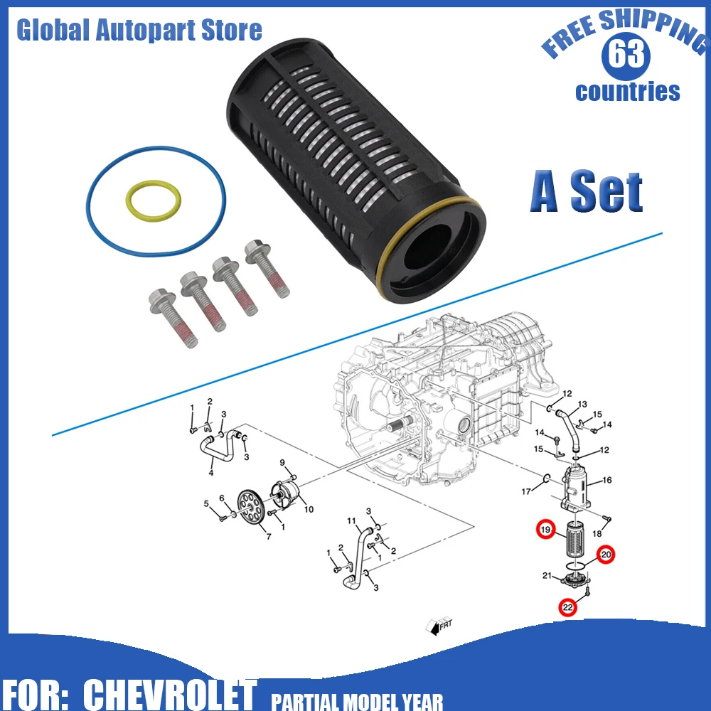 

Automatic Transmission Fluid Filter Kit For Chevrolet Corvette Stingray 5.5L 6.2L V8 Gas 2020-2024 24045729 Cars accessories