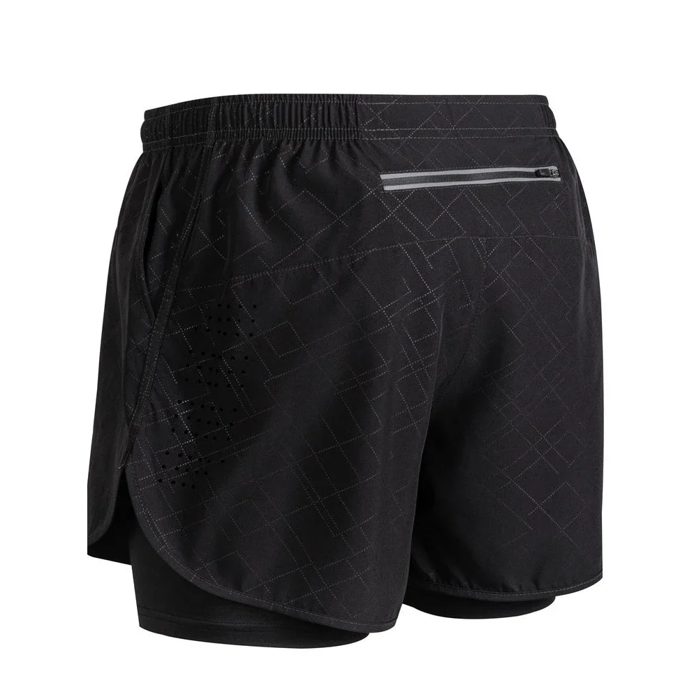 

Double Layer Shorts Breathable Workout Pants Men Running Fitness Shorts Breathable Design Lightweight Material