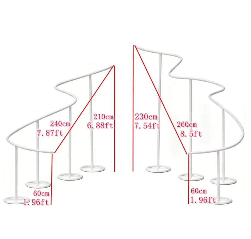 Luxuriöser Metall-Hochzeitsbogen DIY-Dekorationsrahmen für Outdoor-Partys, Bühnenhintergrund, Hängender Blumenständer für besondere Anlässe – Detail 2
